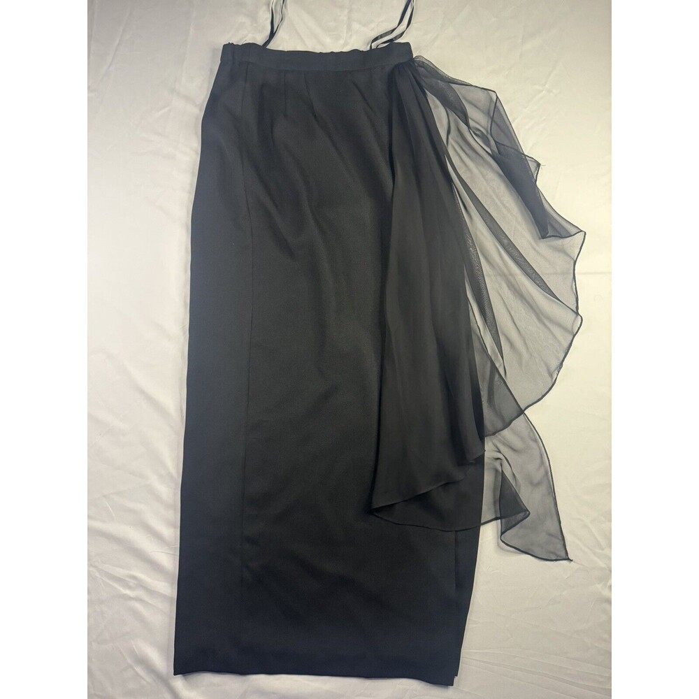 Alex Evenings Womens Long Maxi Cape Skirt Zip Formal Dressy Lining Size 8 USA